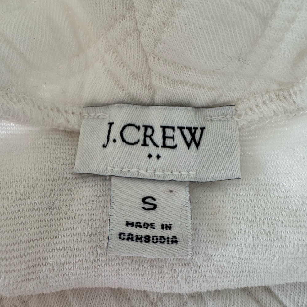 J. Crew Quilted Mockneck Pullover Women’s Small Ivory Top - Picture 9 of 10